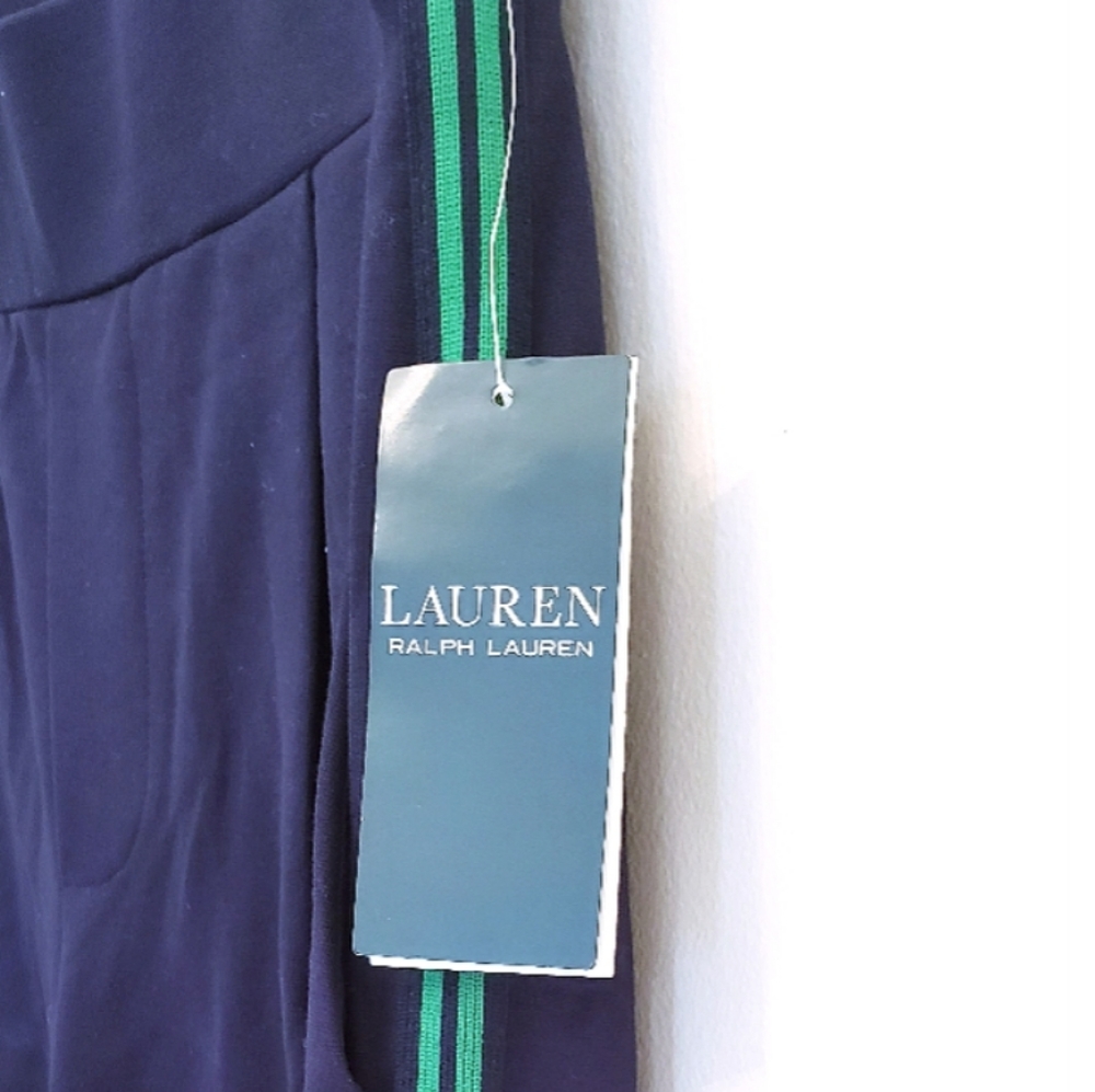 NWT Lauren Ralph Lauren Track Stripe Ankle Pant Sm - Picture 5 of 7